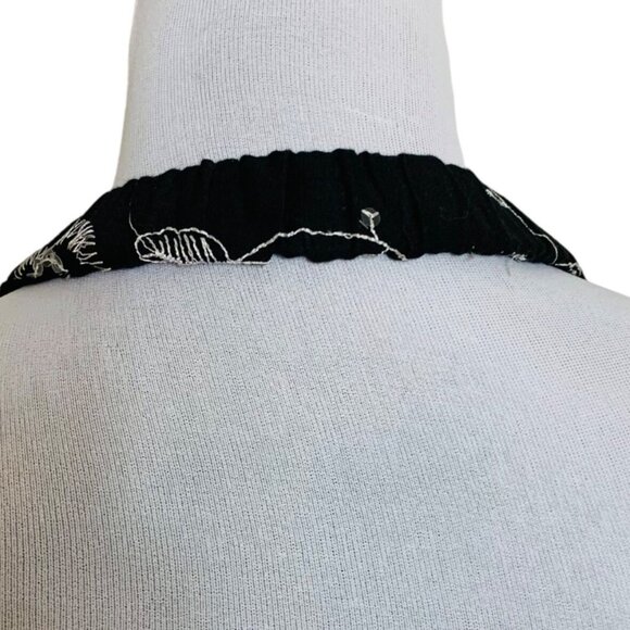 I.N. Studio Embroidered Sequin Halter Dress Size 14 Ruffle Tiered Eyelet V Neck - Picture 9 of 16